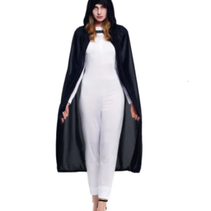 Capa punto capucha negra (140CM)