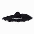 Sombrero mexicano negro grande (x1)