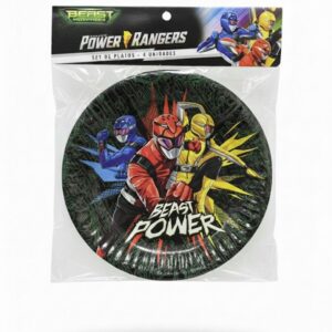 Platos de Cartón Power Rangers Beast Morphers (6 unidades)
