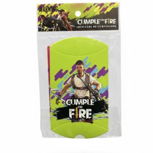 Cajas para Sorpresa de Cartón Free Fire Cumple on Fire (6 unidades)