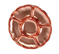 Bandeja plástica flor rosa gold (3 unidades)