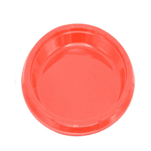 Plato plástico rojo (10 unidades 18CM)