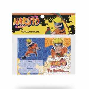 ´Tarjeta de Invitación Naruto 6 Unidades