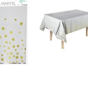 Mantel tornasol con estrella dorado (137x183CM)