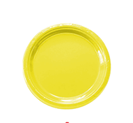 Plato plástico amarillo (10 unidades 18CM)