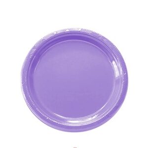 Plato plástico lila (10 unidades 18CM)