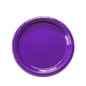 Plato plástico morado (10 unidades 18CM)