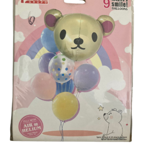 Set globo oso dorado (9PCS)