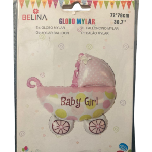 Globo foil coche "baby girl" (72x78)