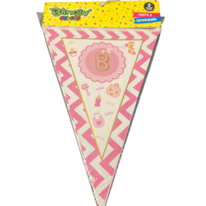 Banderín baby shower niña