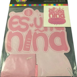 Centro de mesa "baby shower" rosado