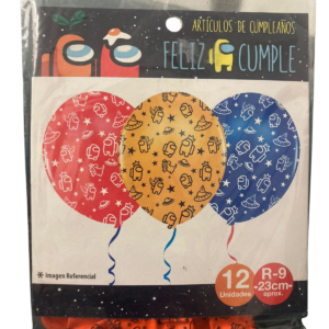 Globo r9 látex among us (12 unidades)
