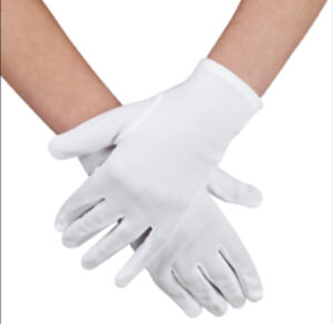 Guantes blancos medianos (19x7CM)