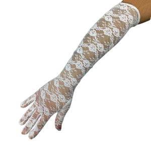 Guante encaje blanco (45CM)