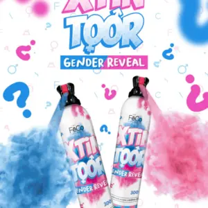 Confetti spray gender reveal smoke