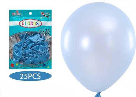 Globo color celeste 25 unidades (23CM)