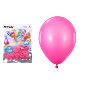 Globo color rosado mate 50 unidades (R9)