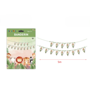 Banderín con diseño de animales 1 unidad (5M)