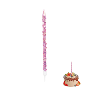 Veloncitos rosada cristal (6 unidades 12CM)