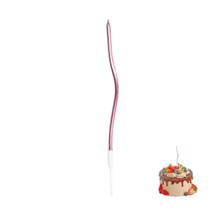 Vela onda rosada (12 unidades)