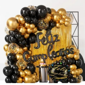 Set globo FC dorado negro (62 PCS)